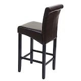 thumbnail of Barkruk HWC-C33, barkruk counter stool, hout ~ bruin, donkere poten, leer