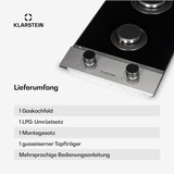 thumbnail of Alchemist Domino Gaskochfeld 2-flammig Aluminium-Brenner Glaskeramik Silber