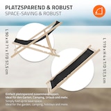thumbnail of ECD Germany 10er Set Liegestuhl klappbar Schwarz Holz, verstellbar 3 Positionen bis 120 kg, Sonnenliege Gartenliege Strandstuhl