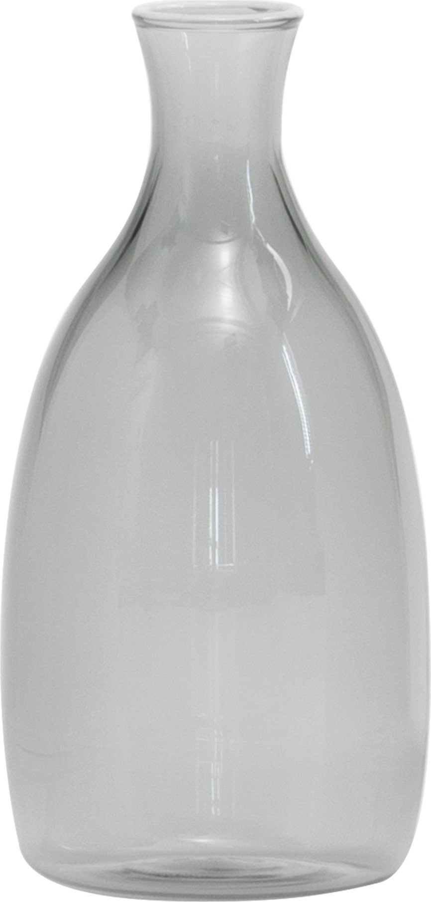 Vase Un Fiore 150 aus mundgeblasenem Borosilikatglas, elegantes Design in Grau mit weißer Verzierung, Fassungsvermögen 150 cl, ideal für Blumensträuße