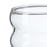 thumbnail of Relaxdays Trinkgläser 4er Set, Wassergläser, gewellt, spülmaschinenfest, Strohhalme, für Eiskaffee, 350 ml, transparent