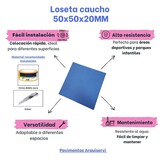 thumbnail of Pavimentos Arquiservi - Losetas de Caucho - Pack 10 - 50x50x20mm (Azul)