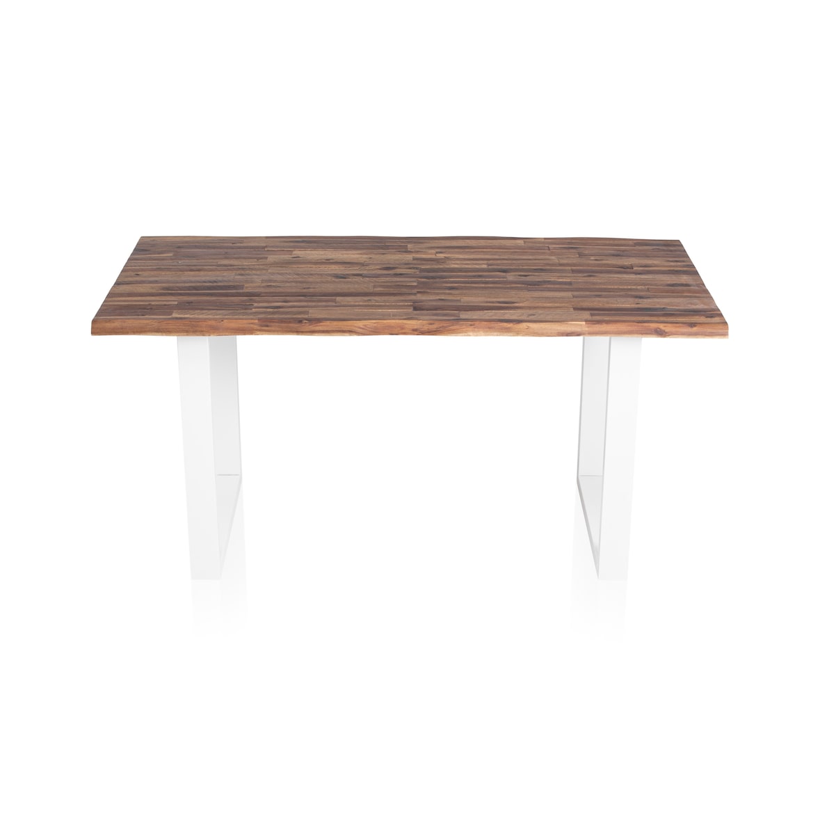 SalesFever eettafel 120 x 80 cm | tafelblad acacia 35 mm | U-frame metaal