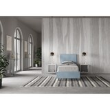 thumbnail of Letto Singolo con rete imbottito 80x200 microfibra azzurro Adele