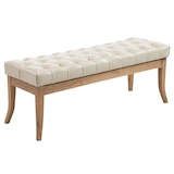 thumbnail of Banco Recibidor Ramses En Madera Clara Crema/120 cm