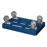 thumbnail of Transportroller für Kisten 60 x 40 cm mit 2 Bock- und 2 Lenkrollen in blau