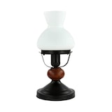 thumbnail of Licht-Erlebnisse Rustikale Tischlampe Braun Holz Metall Glas Landhausstil Wohnzimmer Schlafzimmer Nachttischleuchte, RA7072