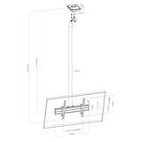 thumbnail of KIMEX - Soporte de techo para TV 43"-75", Altura 225 cm, Negro