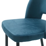 thumbnail of METRO PROFESSIONAL Gepolsterter Restaurantstuhl Salto 2er Set, Stahl/Polyester, hellblau/schwarz