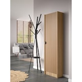 thumbnail of HERDASA, Zapatero alto en melamina NUX, 175x50x24 roble dorado con puerta efecto vallado