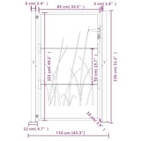 thumbnail of vidaXL Poort grasontwerp 105x130 cm cortenstaal