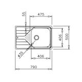thumbnail of Teka UNIVERSE 50 T-XP 1C 1E MAX Lavabo sobre-encimera Rectangular Acero inoxidable