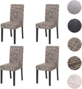 thumbnail of 4er-Set Esszimmerstuhl Stuhl Küchenstuhl klassisch und zeitlos  | HxBxT 90x43x56cm | Sitzhöhe 45cm |  Textil  |  helle Beine |  Creme-Beige
