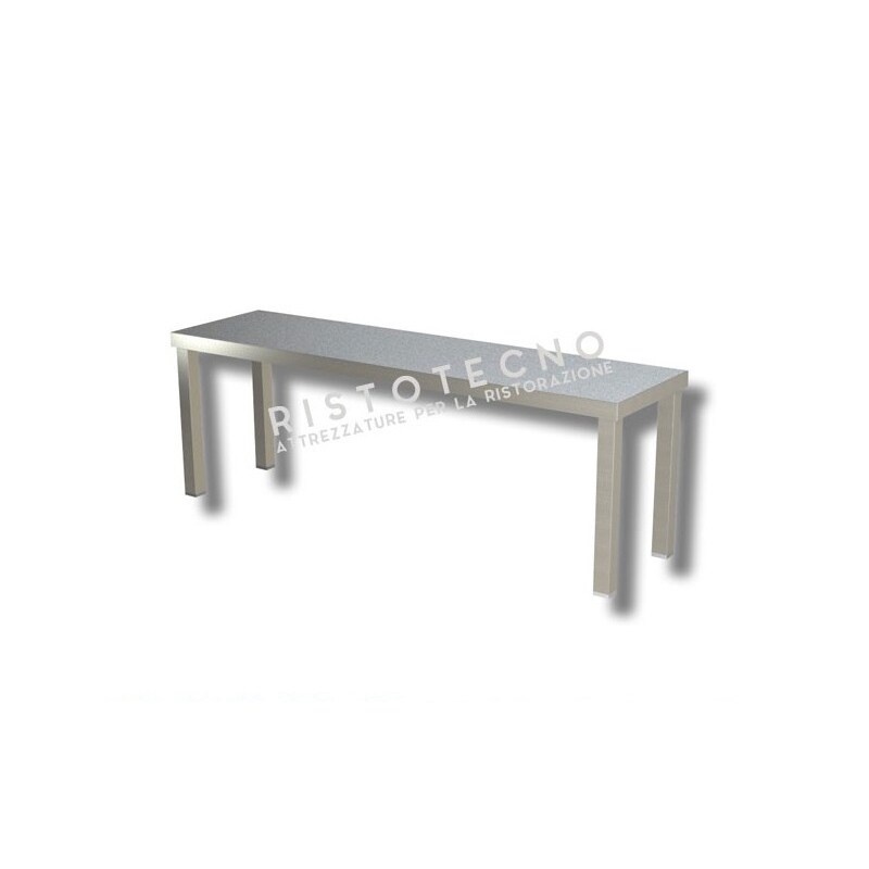 Ripiano d'appoggio per tavolo Singolo • H. cm. 40 - Dim.cm. 200x35x40H., AISI 430