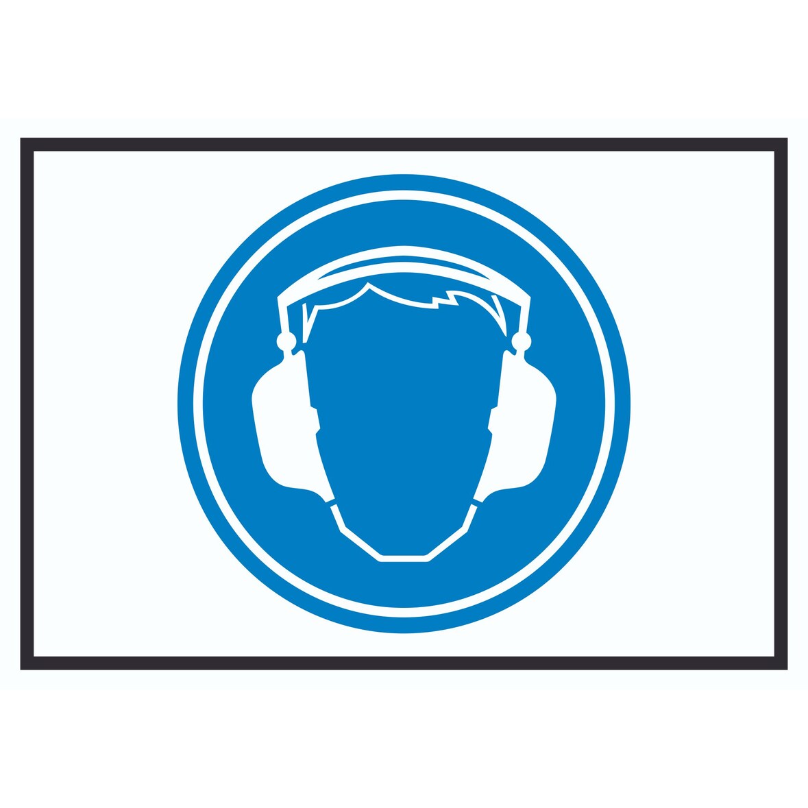 Gehörschutz tragen Symbol Schild A3 (297x420mm)