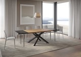 thumbnail of Ausziehbarer Tisch 90x180/280 cm Versalux entrindete Eiche mit anthrazitfarbenen Beinen