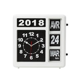 thumbnail of Perel Flip klok met kalender, vierkant, analoog, 31 x 31 cm, Franse versie