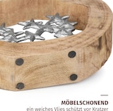 thumbnail of Dekofigur Sternenhimmel aus Mangoholz und Aluminium 27,5 cm Holzfigur mit Sternen im modernen Design Handarbeit Unikat für Kommode oder Fensterbank