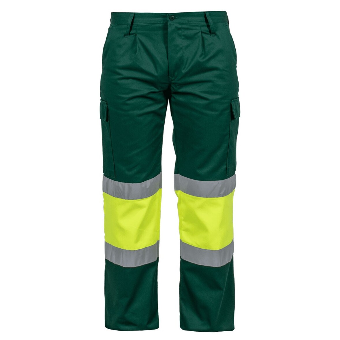 Fluo Bicolor werkbroek met hoge zichtbaarheid Maat 46 Multi-pocket VITO