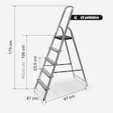 thumbnail of Escalera Plegable 5 Peldaños de Aluminio | UNIVERSALBLUE