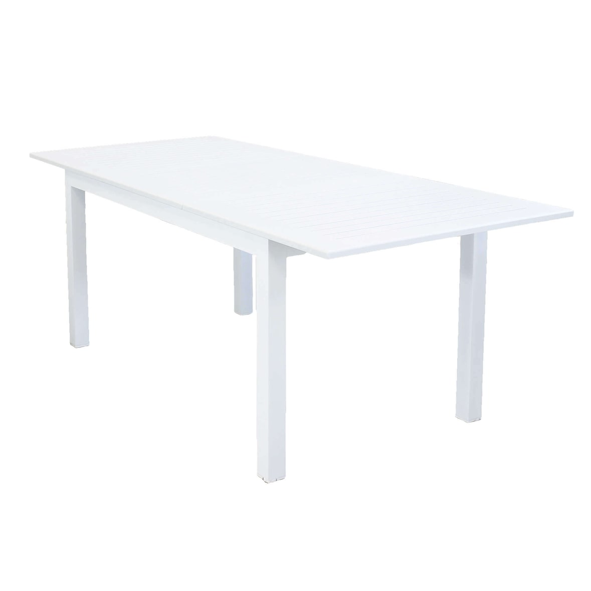 ARGENTUM Tavolo Rettangolare Allungabile In Alluminio Bianco 150/210x90 Da Esterno Giardino, colore Bianco