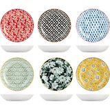 thumbnail of H&H Confezione 6 Piatti Fondi Colourful Froma Coupe Decorato Porcellana, Bianca, Cm 21