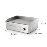 thumbnail of Grillmeile 3000G Elektrogrill 3000W Grillplatte 54,5x35cm glatt Silber-Metallic