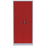 thumbnail of Stahl-Aktenschrank Metallschrank abschließbar Lichtgrau/Rot, 1800 x 800 x 383 mm, 530334