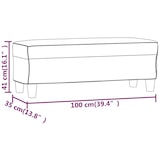 thumbnail of vidaXL Sitzbank Beige 100x35x41 cm Mikrofasergewebe