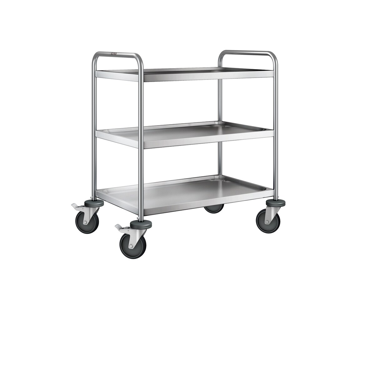 B.PRO SW 8 x 5-3, Servierwagen aus rostfreiem Edelstahl mit stahlverzinkten Rollen