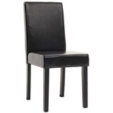 thumbnail of 6er-Set Esszimmerstuhl Stuhl Küchenstuhl klassisch und zeitlos  | HxBxT 90x43x56cm | Sitzhöhe 45cm |  Kunstleder  |  dunkle Beine |  Schwarz