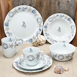 thumbnail of Neptun 6er Set Kuchenteller Porzellan 6 Pers Dessert-Teller maritim Anker