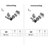 thumbnail of Paar Stahl Schrankscharniere Glastürscharnier Topfband Ø 26mm Innenanschlag Rund