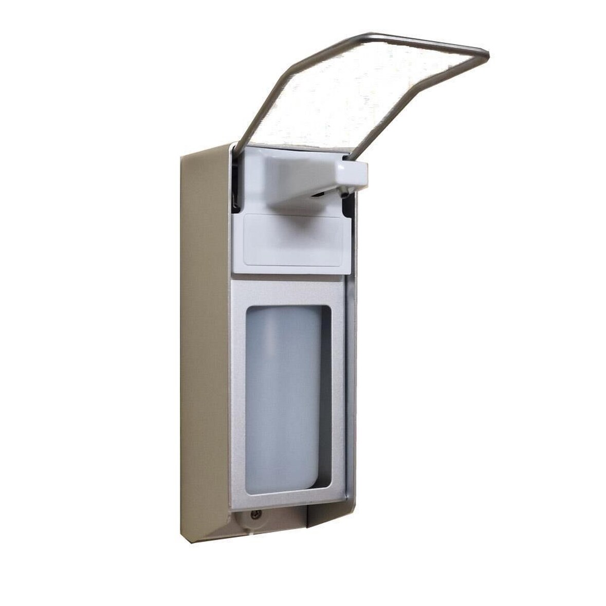 Desinfektionsspender 500 ml Euronorm - LH - Frontblende und Leerflasche