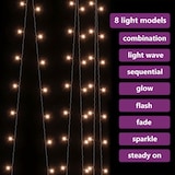 thumbnail of vidaXL LED-Lichtervorhang 3x3 m 300 LED Warmweiß 8 Funktionen