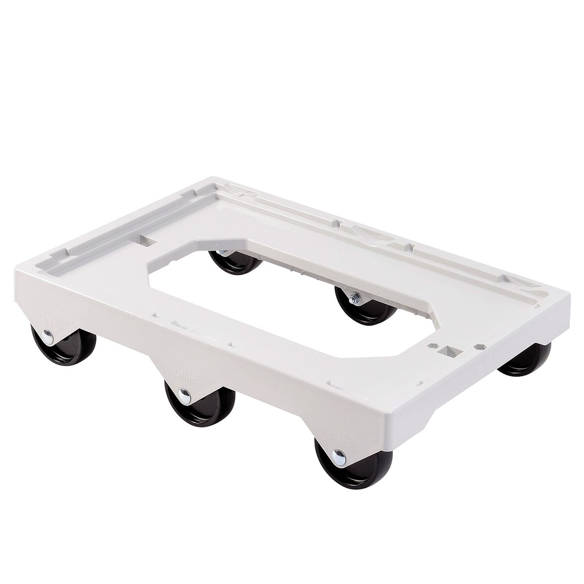 GILAC Socle rouleur 6 roues - axe acier - - L - Gris G170324