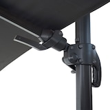 thumbnail of Décoshop26 - Professionele restaurantparasol voor tuinterras 3x3m (Ø4,24m) draaibaar polyester aluminium/staal 23kg antraciet met 04_0003444