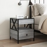 thumbnail of vidaXL Nachttisch mit Infinity-LED Grau Sonoma 40x40x51 cm