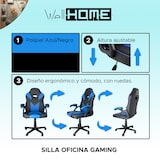 thumbnail of Wellhome Universal-Gaming-Bürostuhl mit Armlehnen, Blau