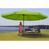 thumbnail of Sonnenschirm Meran Pro, Gastronomie Marktschirm mit Volant Ø 5m Polyester/Alu 28kg ~ grün ohne Ständer