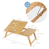 thumbnail of ML-Design Laptoptisch Bambus höhenverstellbar – Klappbarer Betttisch mit 4 Neigungswinkeln, Schublade & Lüftungslöchern, Frühstückstisch &