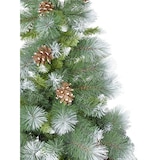 thumbnail of Tarrington House Kerstboom, metaal / PVC, Ø 110 x 210 cm, inklapbaar, groene en witte toppen met dennenappels