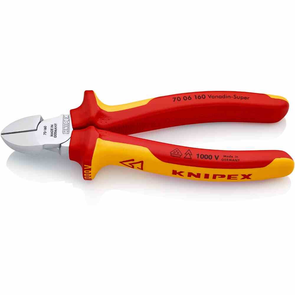 KNIPEX   Seitenschneider, 160mm, Schutzisoliert 1000V, Isoliert, VDE geprüft, Standard