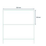 thumbnail of Universele A4 etiketten 25 vel 210x99 mm TRANSPARANT, voordeelpak: 3x 25 vel