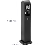 thumbnail of ulsonix - Staande asbak - met afvalbak - voor buiten & binnen - afsluitbaar - 32 x 30 x 120 cm