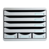 thumbnail of EXACOMPTA Cassettiera Store-Box 307740D, 7 cassetti, box PS monoblocco in orizzontale, (PxlxAlt) 27x35,5x27,1 cm, gamma Office grigio chiaro