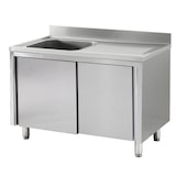 thumbnail of Edelstahl Spülschrank 1 Becken links 100 x 70 cm VM EUROPA