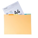 thumbnail of Exacompta - Réf. 337000E - 10 jeux de 6 chemises à onglets pour tiroir SUPER 210 g/m² - dim 24x32cm pour format A4 - 6 couleurs