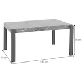 thumbnail of Eettafel HWC-L53, tafel keukentafel eetkamertafel, industrieel metaal 140x80cm ~ donker wild eiken