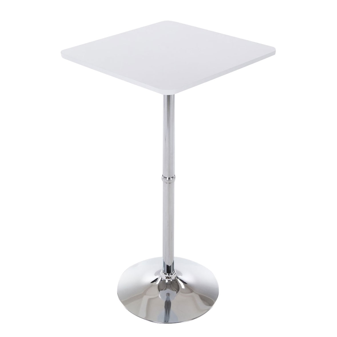 Mange debout / Table haute carrée 60x60 cm Blanc